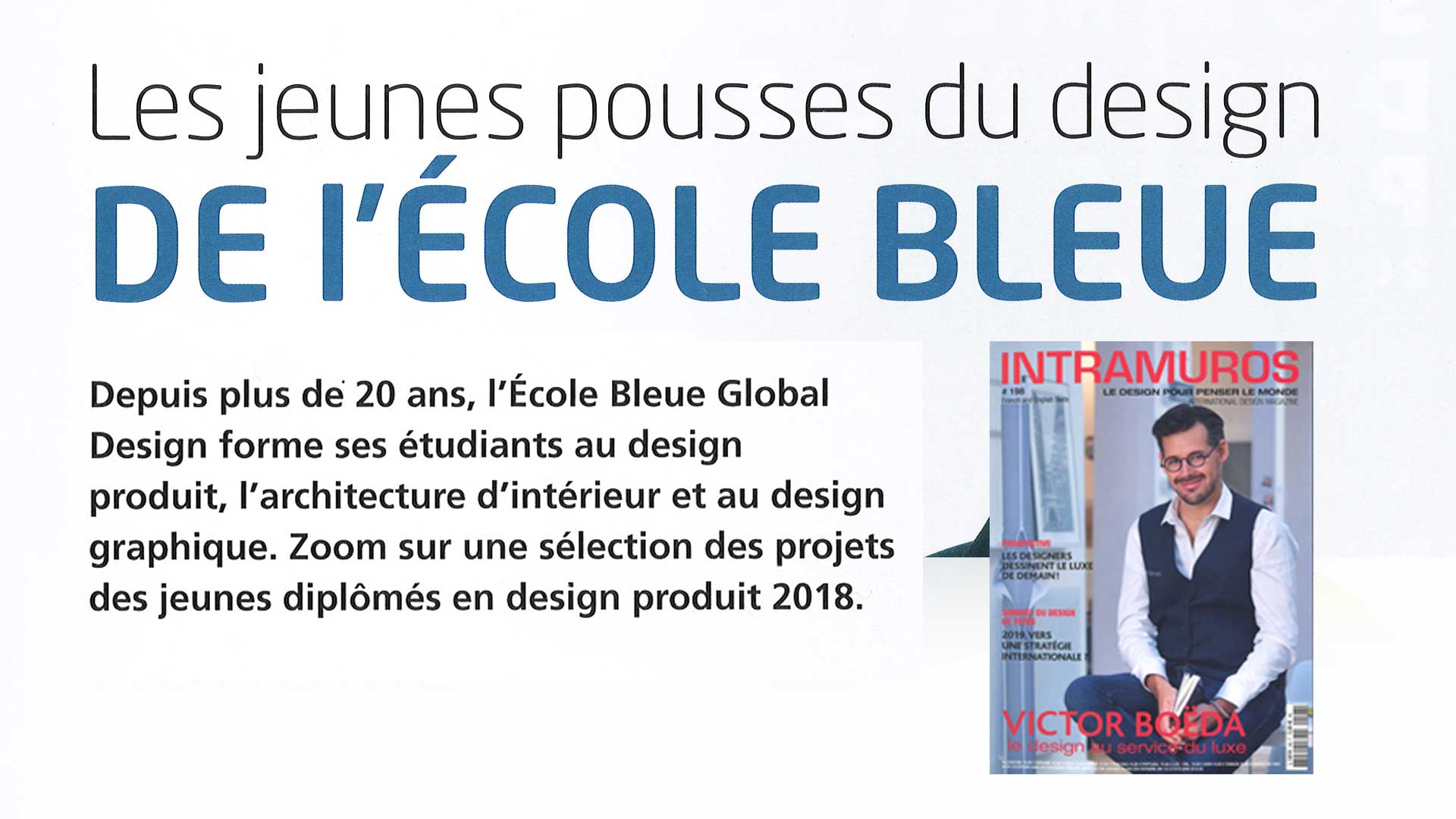 ecole bleue architecture intérieur design et scénographie, design archi ecole bleue expo diplômes 2018